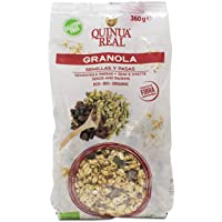 Los mejores  - Granola de quinoa real con semillas y pasas sin gluten BIO - Quinua Real - 360g